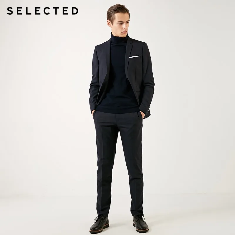 Мужской приталенный шерстяной костюм брюки T | 41916B501 Мужская одежда