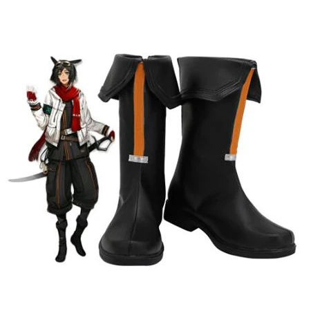 Мужские черные кожаные ботинки для косплея на заказ|Туфли| |