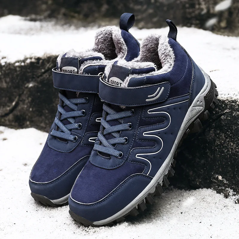 Fujin/зимняя бархатная теплая обувь для пожилых людей Хлопковая с мягкой подошвой