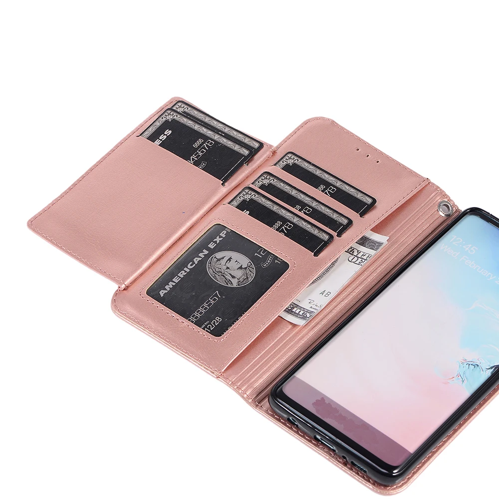 Haissky чехол с застежкой-молнией для samsung A70 A50 A30 A10 S10 S9 S8 S7 A5 A6 A750 Note 8 9 M10 M20 M30 Ретро Флип раскладный кожаный чехол