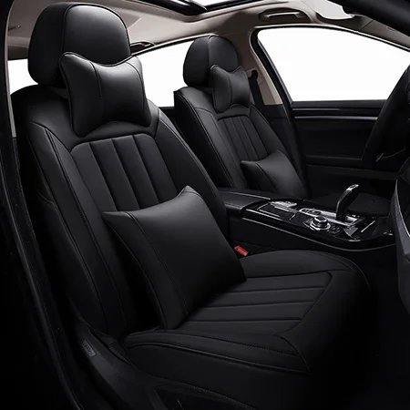 Black Deluxe Пользовательские кожаные чехлы для автомобильных сидений для Nissan teana Qashqai Tiida 2013 2012 автомобильные чехлы для сидений - Название цвета: Black Deluxe