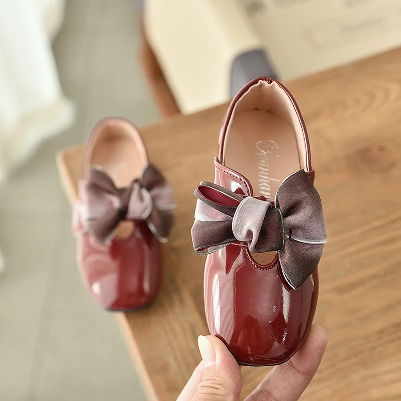 

SKHEK Baby Shoes Soft Butterfly Baby Girl's Shoes Infant Kids Baby Girls Butterfly Knot Princess Leather Shoes Dance Shoe
