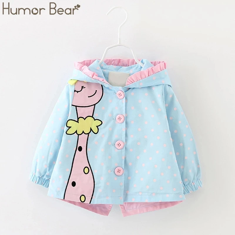 Humor Bear Baby Outwear New Winter Autumn Baby Girls Cartoon Hooded Coats Cute Baby Jackets Kids Girls Clothes For Children
