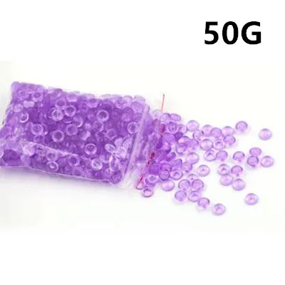 50G Purple Цветной Лизун бусины аксессуары глиняная добавка для рыбной чаши слизи украшение ваза Искусство ремесло наполнитель DIY игрушки набор рыбный бак Декор - Цвет: 50G Purple