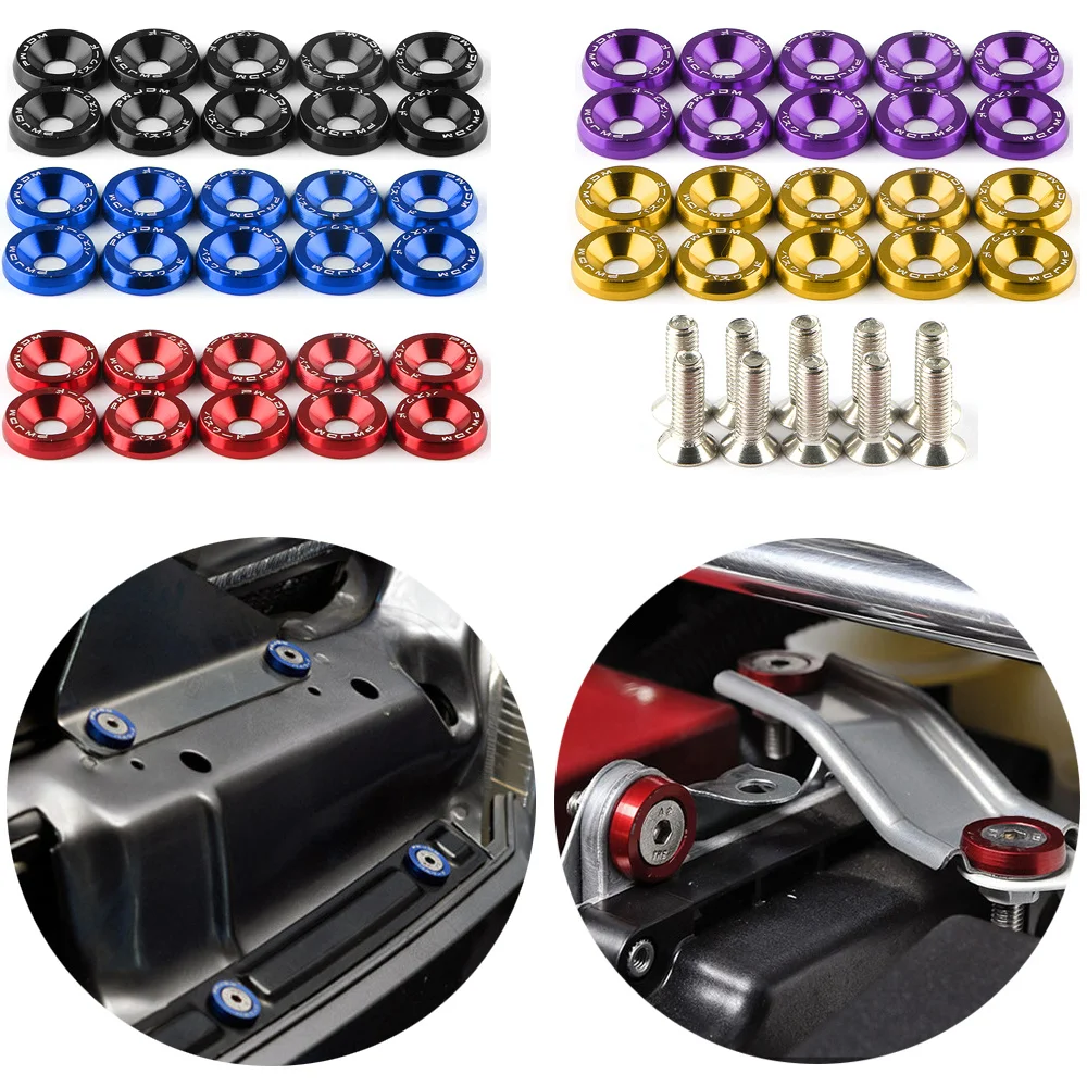 10 штук/упаковка M6 JDM изменение шестигранные крепежные детали крыло шайба бампер