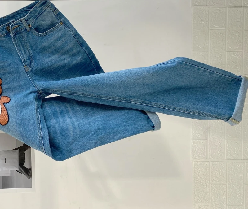 

109635 новая коллекция; Сезон весна-лето; Туфли с принтовый дизайн медведя высокого качества с эластичной резинкой на талии, штаны неэластична...