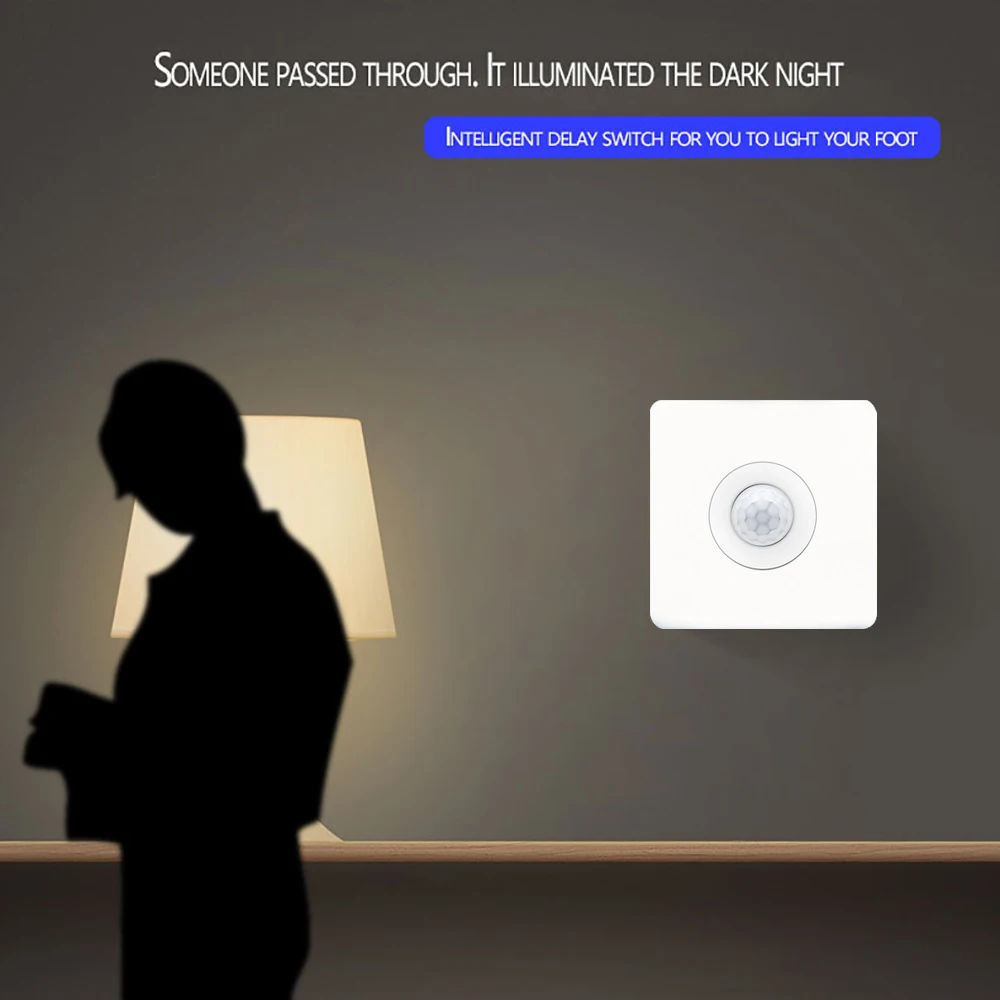 Беспроводной утопленный настенный переключатель с пассивным инфракрасным