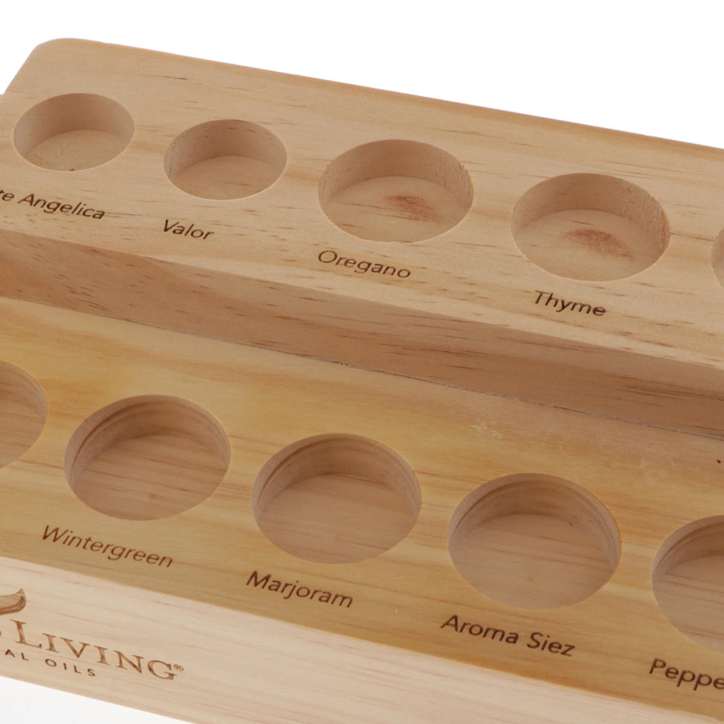 2-Tier Natural Wood Essential Oil Display Stand Cosmetic Organizer Rack - Holds up to 12 Bottles | Дом и сад