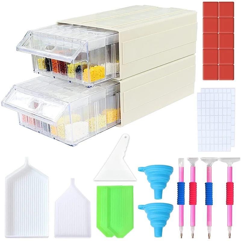 

Diamond Painting Storage Containers,Craft Organizer Containers,DIY Craft Cabinet Drawer,For Beads Jewelry Parts