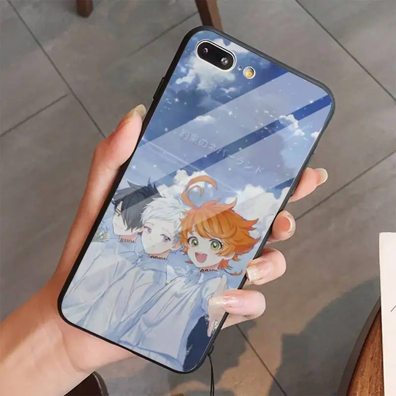 

The Promised Neverland Japan anime Phone Case Tempered glass For iphone 5C 6 6S 7 8 plus X XS XR 11 PRO MAX