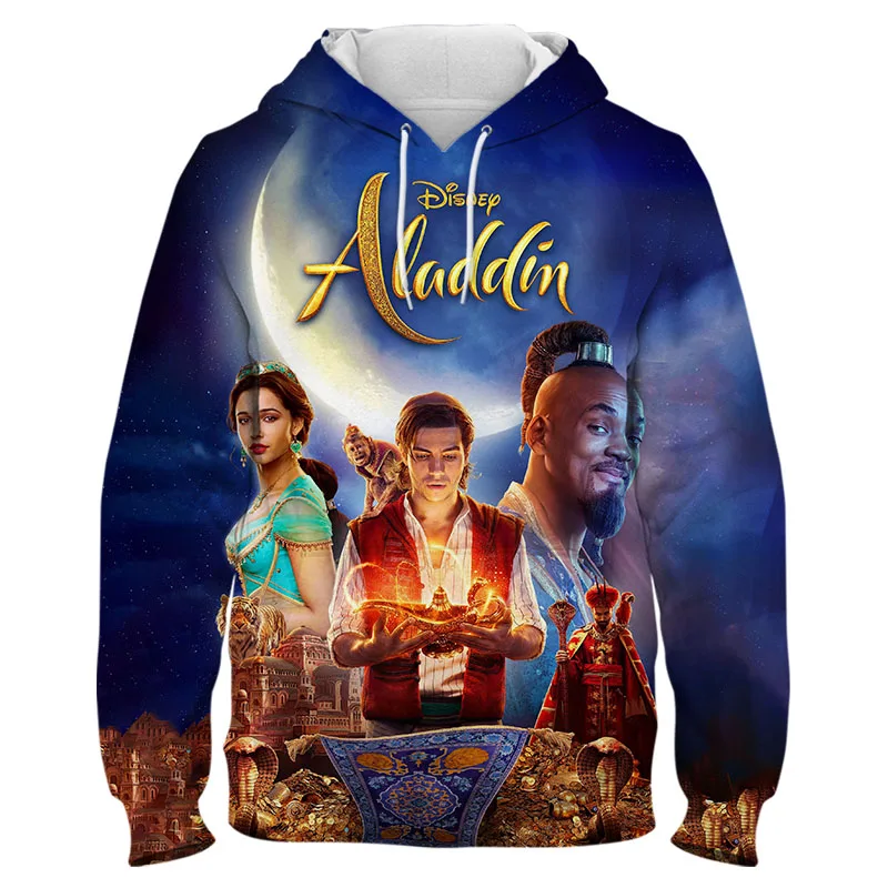

Disney Aladdin Hoodies Cool 3D Printed 2021Sweatshirts Men Women Children Fashion Long Sleeve Streetwear Boy Girl Kids jacket