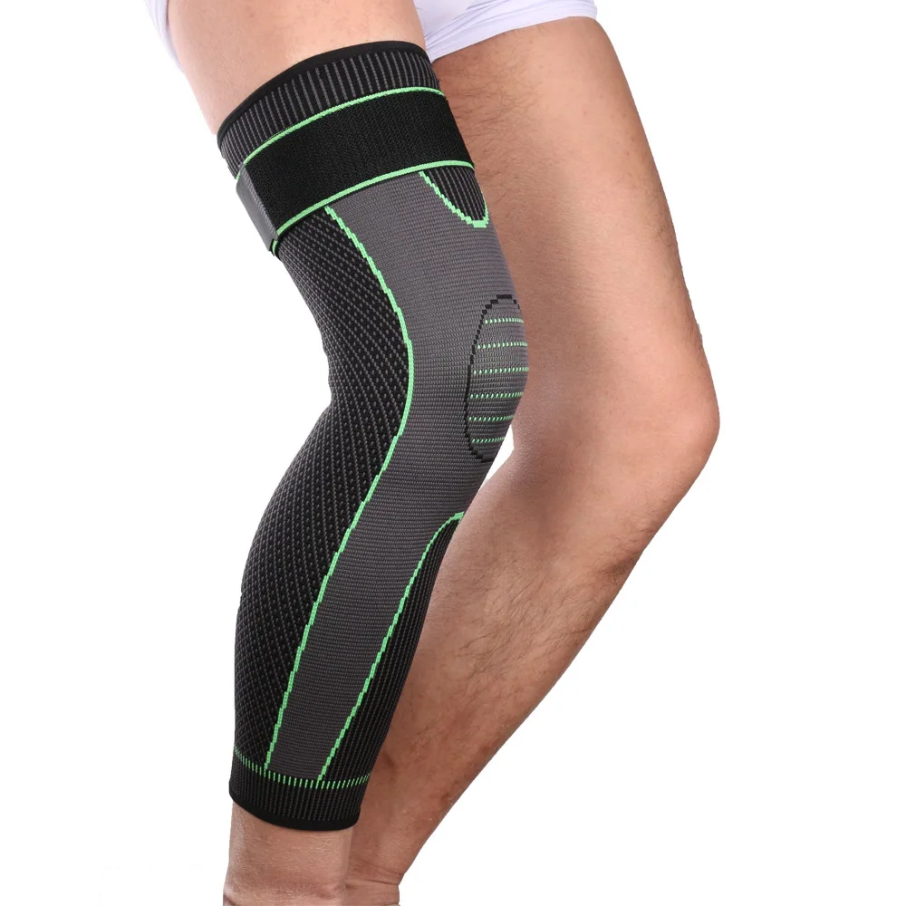 

Profession Elastic Kneecap Legguard Knee Joint Prote Sports Lengthen Knee Pad Leg Sleeve Non-slip Bandage Black Green Knitted