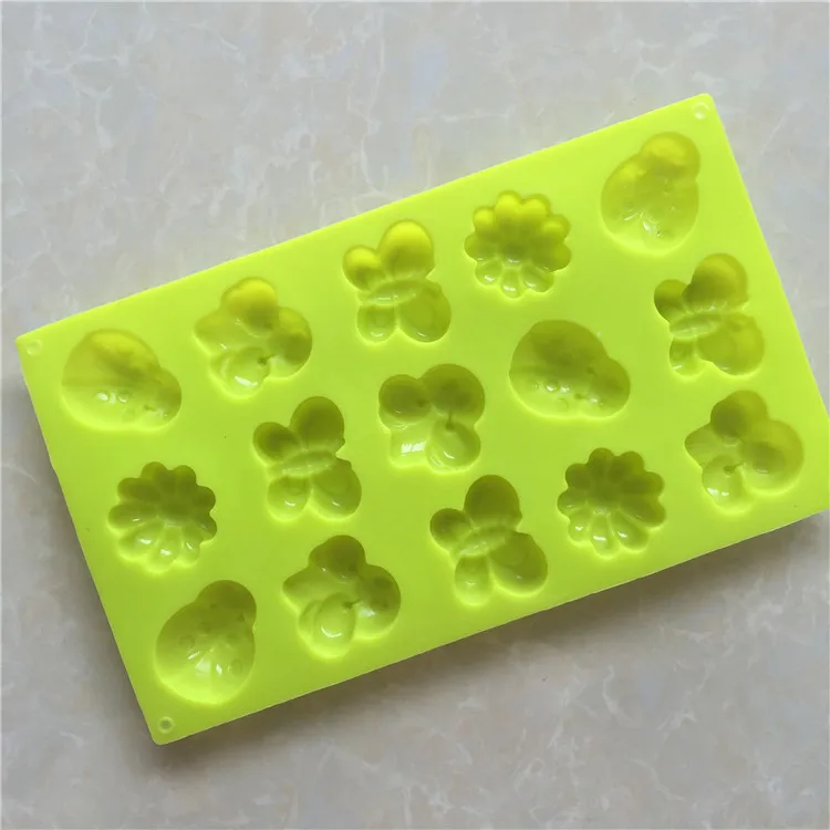 15-полости 3D Стрекоза Бабочка Божья коровка формы для выпекания хлебобулочных