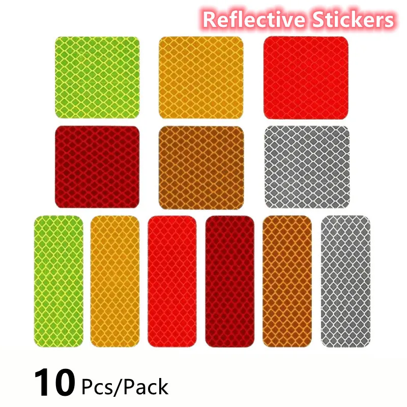 

Round/Square Car Reflective Stickers Door Bumper Anti-collision Night Vision Stickers Car Decoration Car Decal Auto Accessories