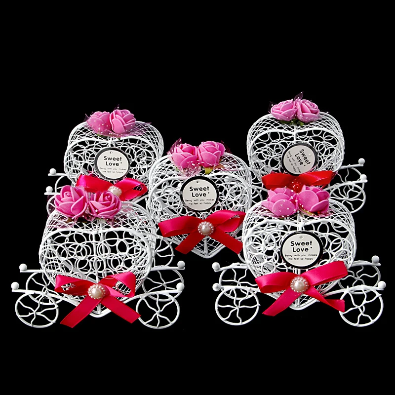 Коробочка для конфет из кованого железа с каретой Золушки коробки шоколада 5 шт. |