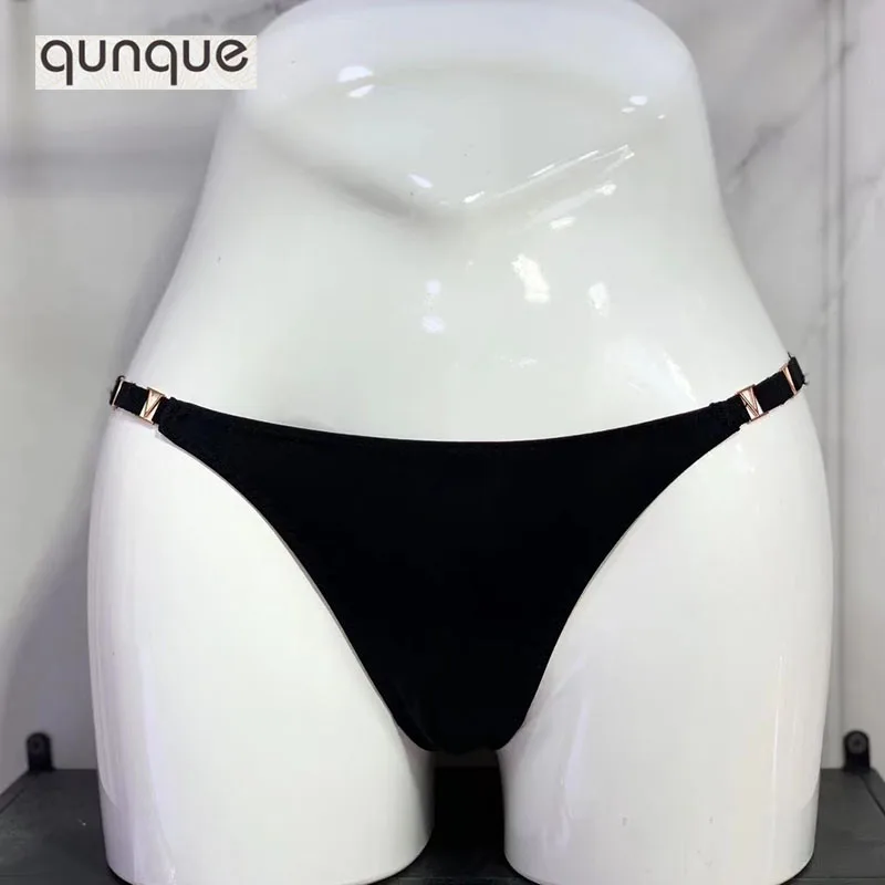 Y2k Solid Satin Women Sexy Metal Thong Pantie Pink Sous Vetement String Femme Sexy Low Rise Underwear Women Bragas Y Tangas Muje