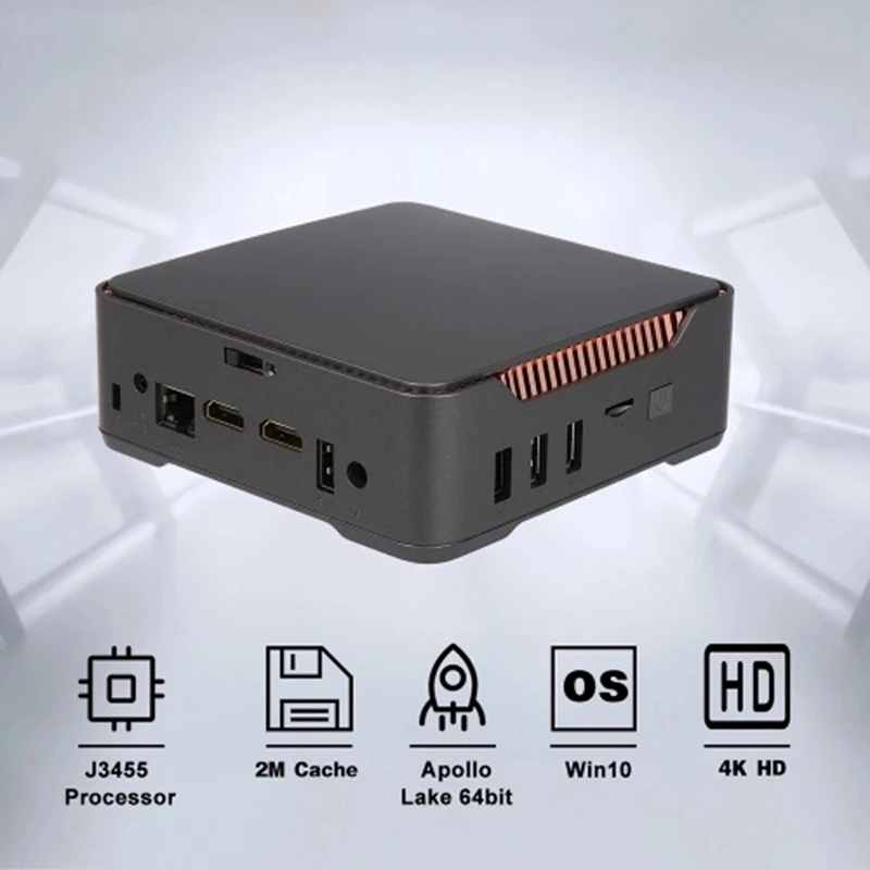 Мини ТВ приставка AK3V Win 10 HD медиаплеер с чипом 6 + 64 Гб J3455/64 бит/2 4 ГГц/5G