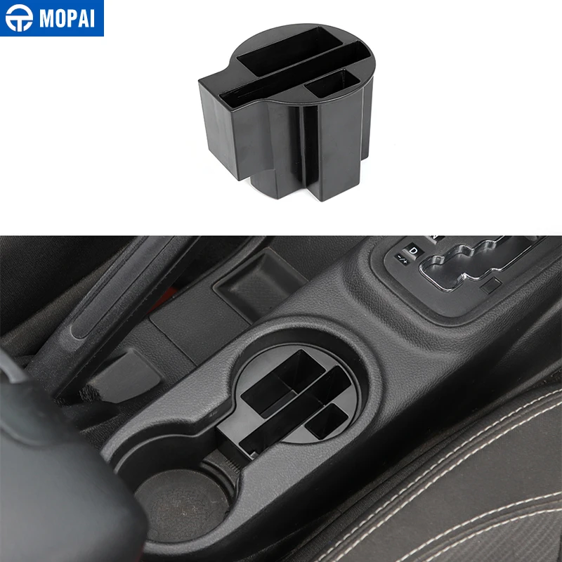 front cup holder MOAPI укладка для Jeep Wrangler JK ящик для хранения в подлокотнике автомобиля Органайзер для Jeep Wrangler JK 2011- автомобильные аксессуары - Название цвета: front cup holder