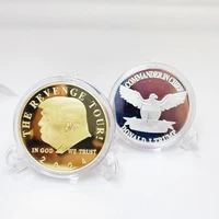 2024 u s presidential trump election gold duoble color commemorative coin challenge coin coins collectibles 12