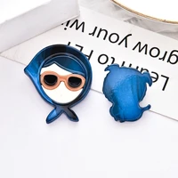 oi new arrival cute ins wind kawaii girl brooches for women grils acrylic accessories hijab pins small decorations jewelry pins