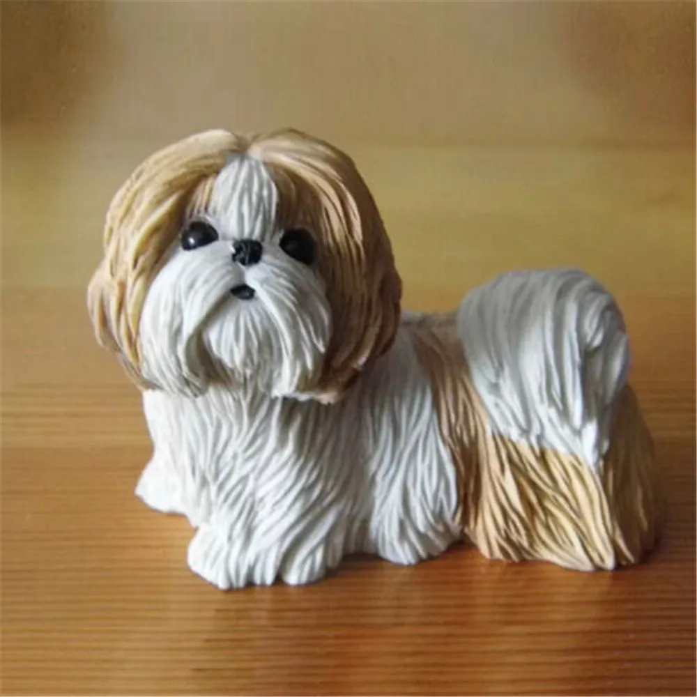 Фигурка для домашних животных собак JJM Shih Tzu игрушка-коллектор хризантем из ПВХ