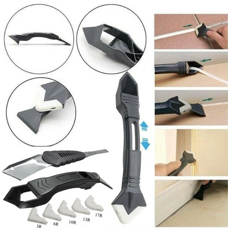 3pcs Set Silicone Scraper Caulking Grouting Tool Kitchen Window Cleaner Scrapers Sealant Finishing Cleaning Kit | Дом и сад