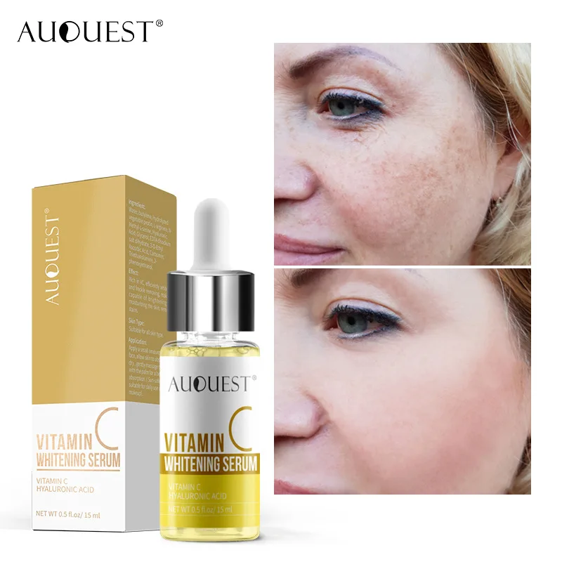 

AUQUEST Vitamin C Face Serum Whitening Remove Freckle Shrink Pore Moisturizing Serum Facial Skin Essence Dry SkinCare 15ml