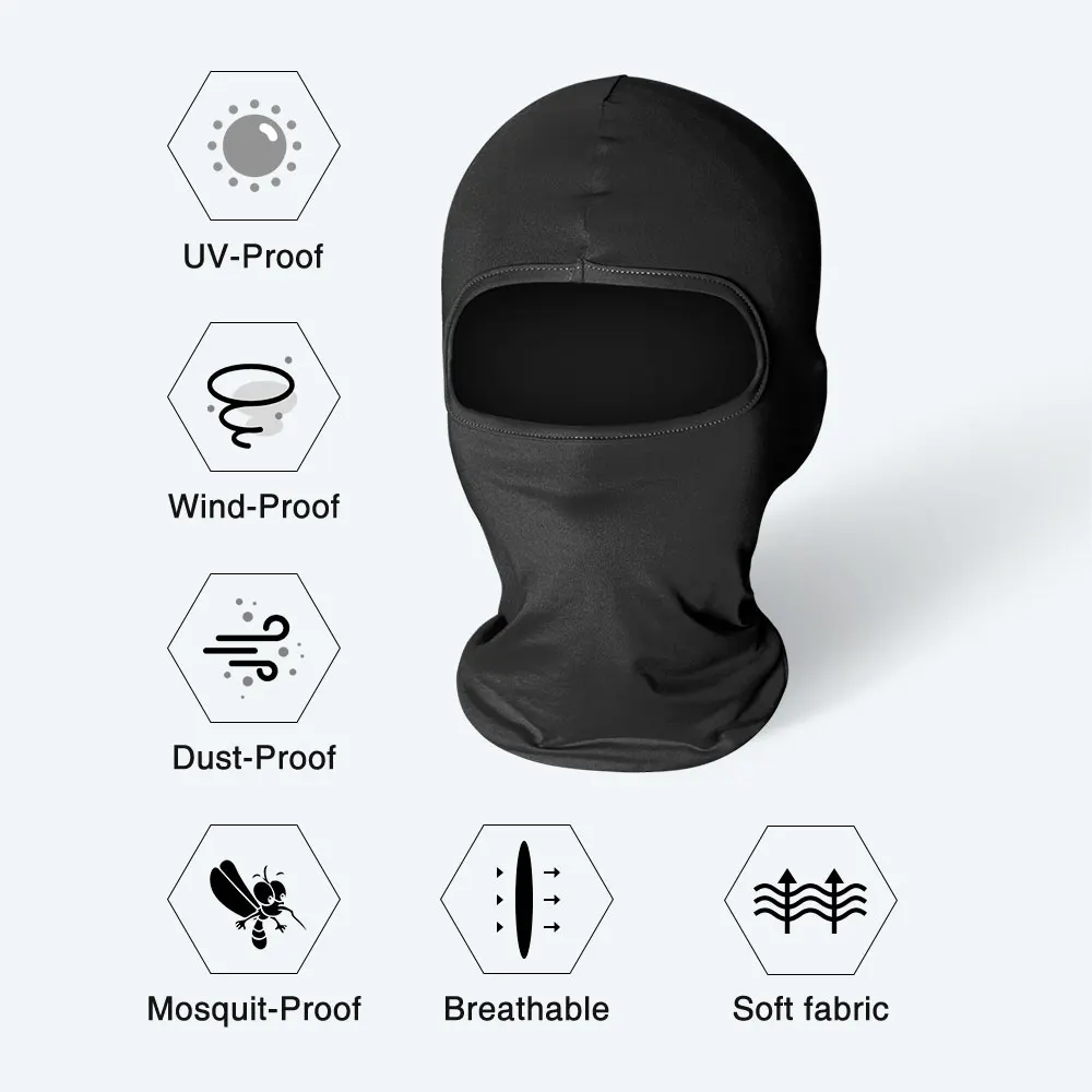 Фото Breathable Motorbike Full Face Cover Soft fabric and Windproof for Motorcycle Cycling Ski Head Scarf Anti-UV №4