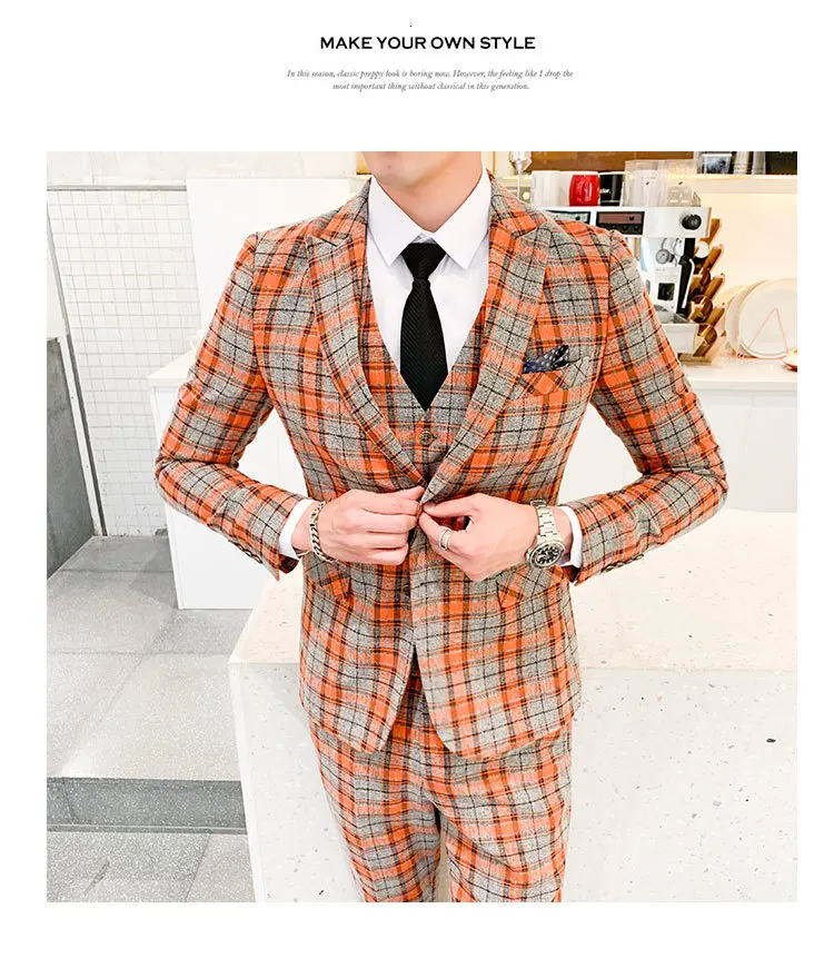 Костюм Homme Vestito Uomo Elegante костюм Homme Mariage клетчатые итальянские костюмы мужские курчавые куртки мужские свадебные костюмы Ternos