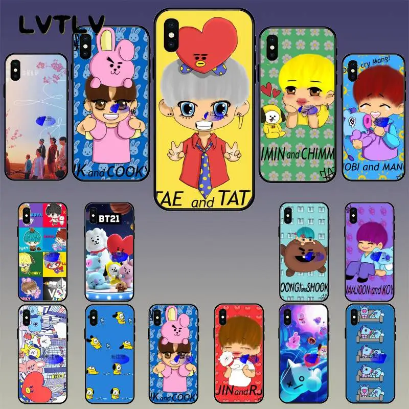 LVTLV корейский Bangtan Boys Young Forever BT21 чехол для телефона iPhone 11 pro XS MAX 8 7 6 6S Plus X 5 5S SE XR