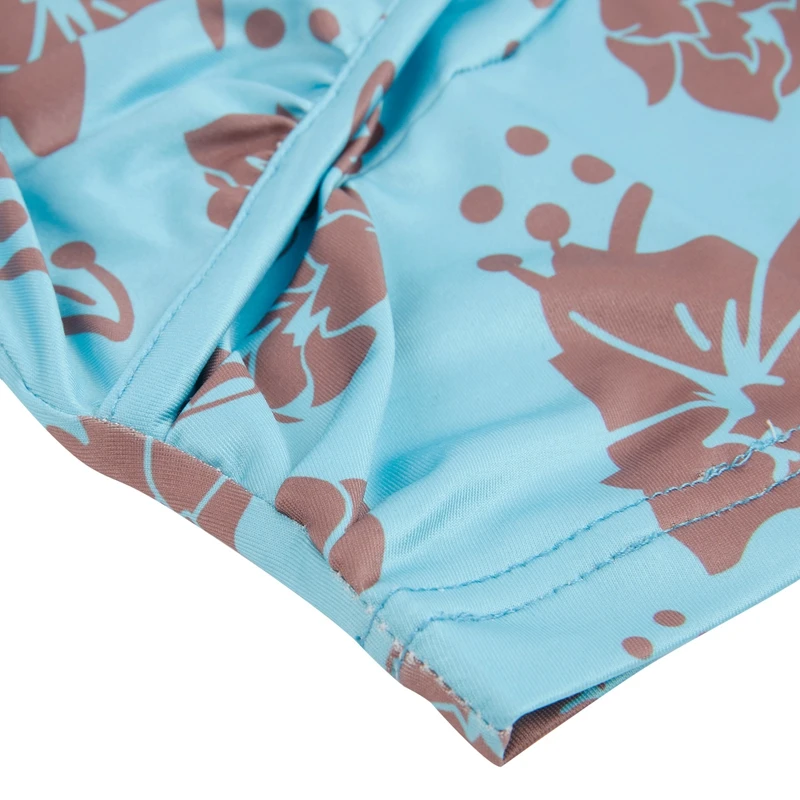 

Y2K Floral Printed Blue Halter Top Summer Bohemian Beach Style Backless Tank Top Tie Knot Front Cut Out Mini Vest Women Cami