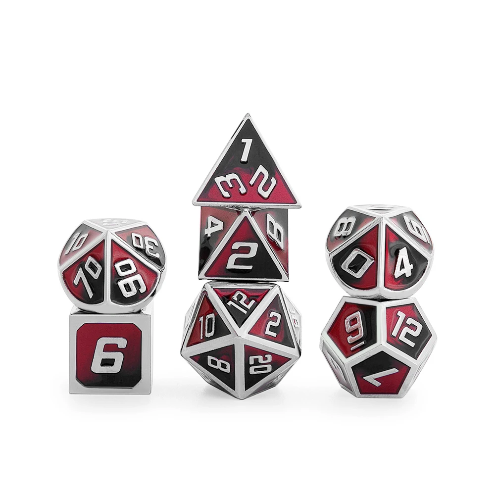 CHENGSHUO игральные кости DND set металлические для настольных игр. Цинковый сплав