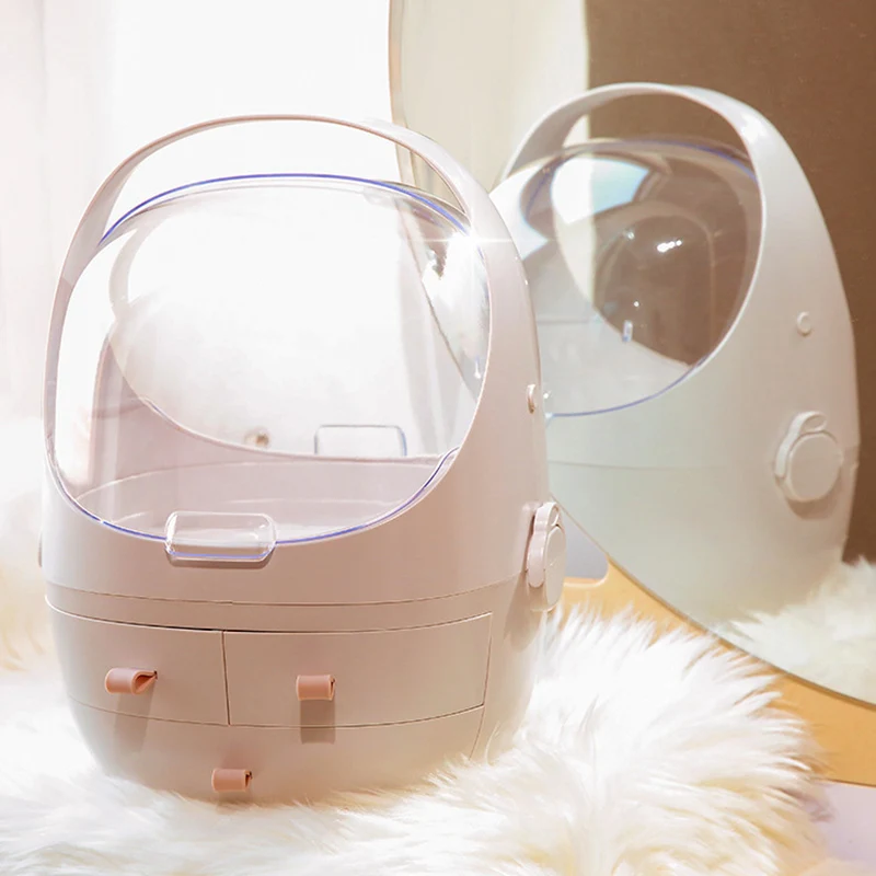 

Makeup Storage Box Drawer Type Desktop Dustproof Transparent Window Cosmetic Organizer Case YG