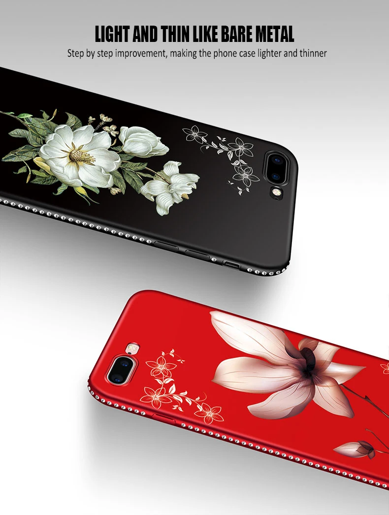 Soft TPU Case For Huawei P20 Nova3E Plus GR3 GR5 2017 Mate 9 10 Lite Honor 7A 6A 8 7X V9 Play Diamond Flower |