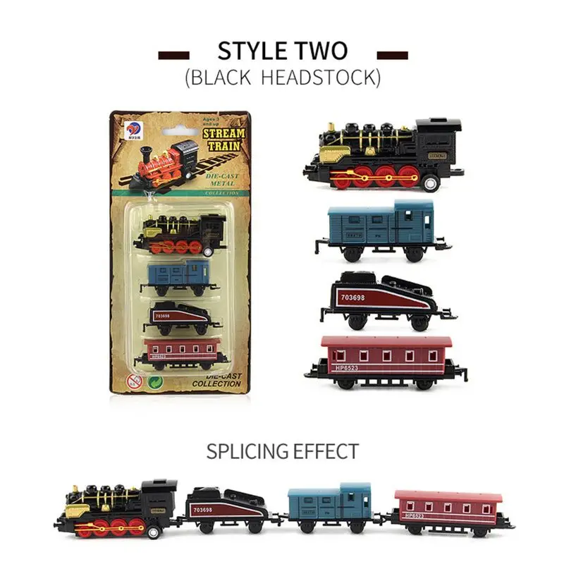 

Simulation Retro Steam Train Toy Pull Back Model Diecasts Toy Vehicles Kids Toy