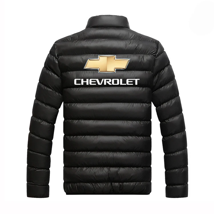 

New Chevrolet car logo Spring Autumn Popular Padded College Men's Zipper Warm Comfortable Top Print Hip Hop Coat Jackets