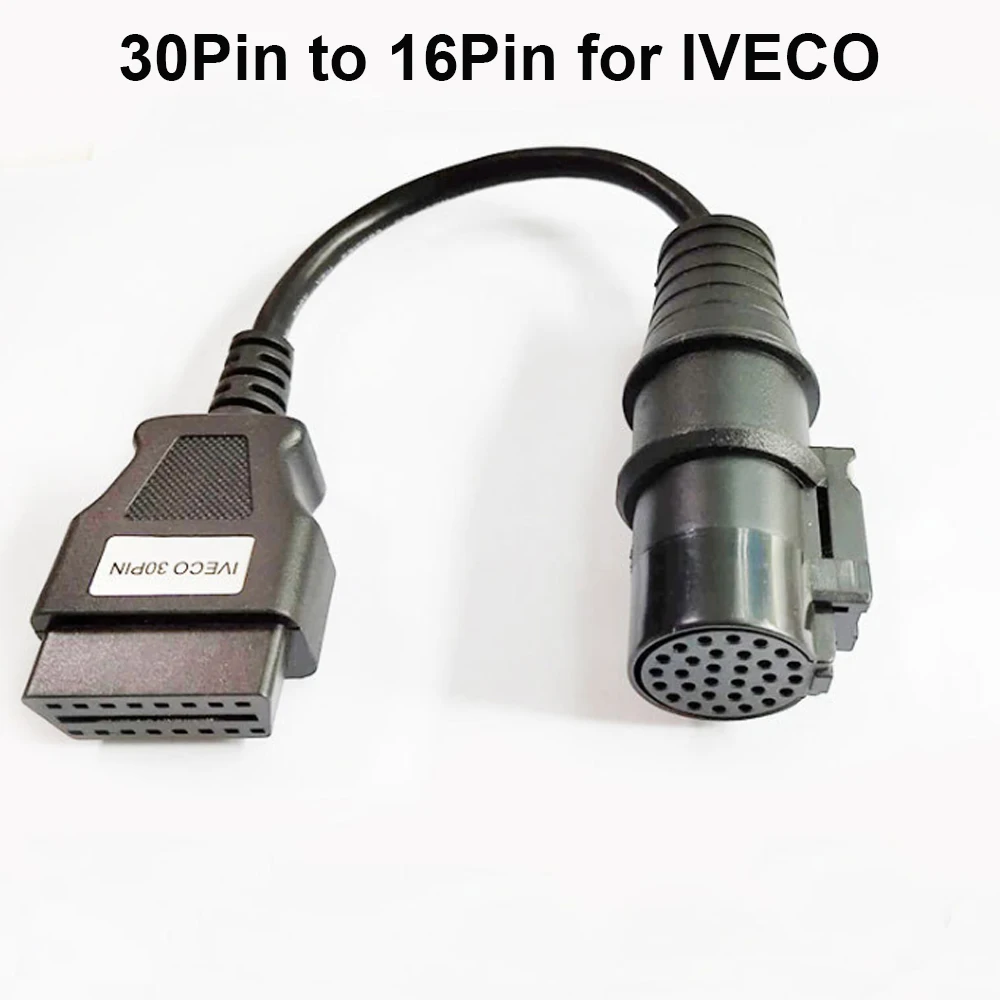 

Car Diagnostic Cable for Iveco Truck 30Pin to 16Pin OBDII Connector 30 pin to 16 pin obd2 Transfer Cable