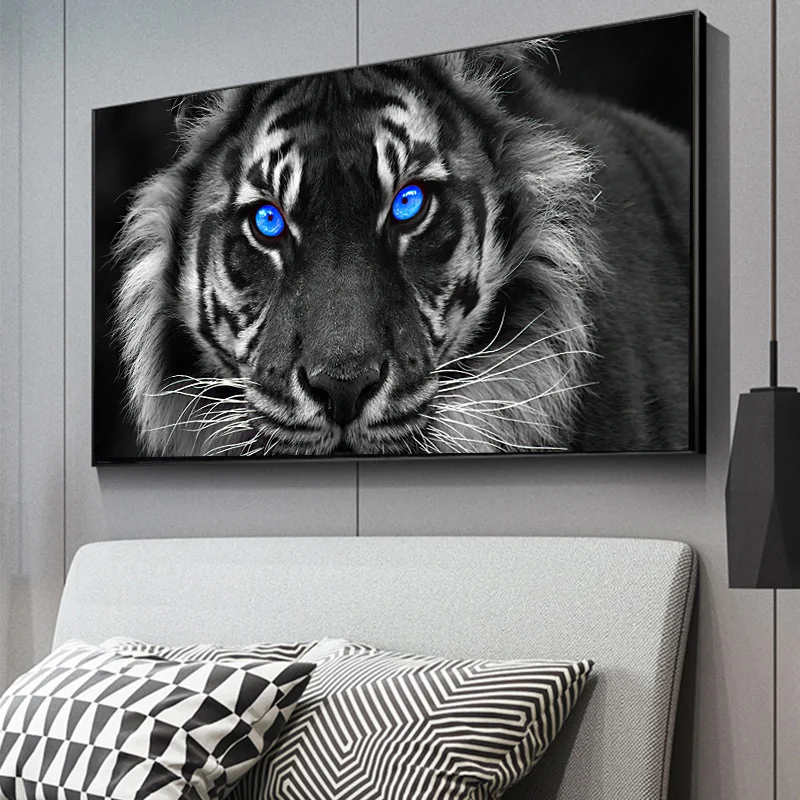 

African Large Lion leopard Animals Face Canvas Paintings Wall Art Posters And Prints Animals Lions Art Pictures For Living Room