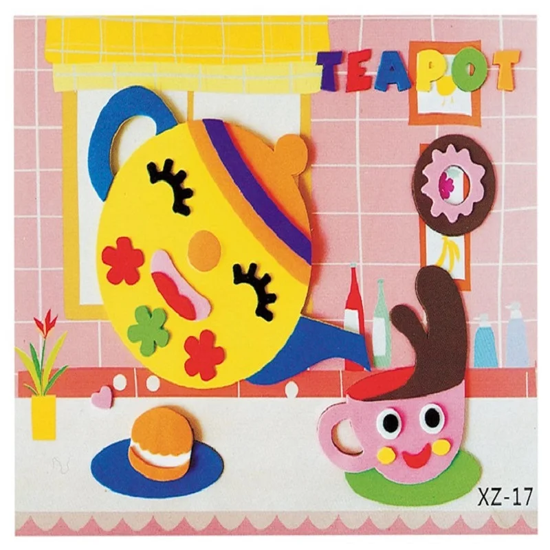 

Rotatable 3D Foam Stickers DIY Movable Stickers 3D Pasting Paper Kids Puzzle Educational Toys 3D Stereo Stickers Children Gifts