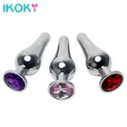 Эротические IKOKY металлическая анальная пробка анальный массаж простаты, интимные игрушки для женщин, мужские товары для взрослых
