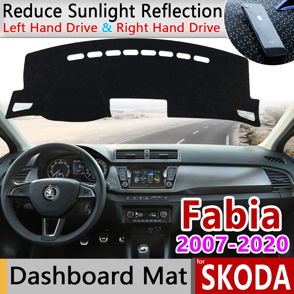 Для Skoda Fabia 2 3 5J NJ 2007 ~ 2020 Противоскользящий коврик для приборной панели защиты от