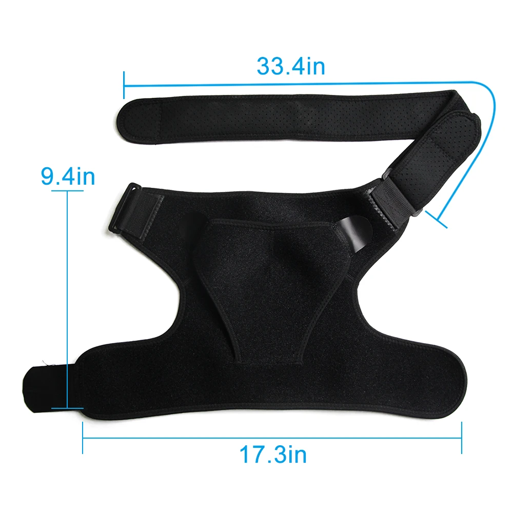 

JOYLOVE Adjustable Left/right Shoulder Support Bandage Protector Brace Joint Pain Injury Strap VIP Price Bone Care Black