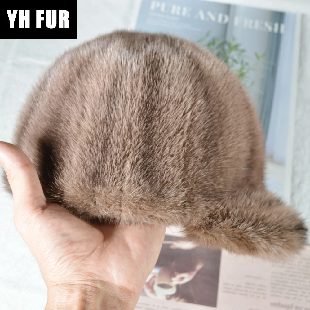 Новая стильная модная женская шапка из натурального меха норки Роскошная