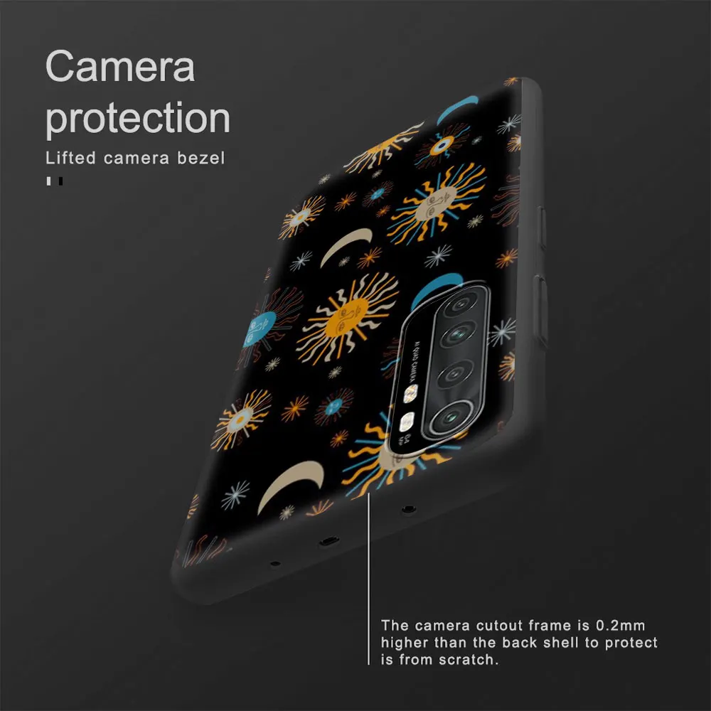Case For Xiaomi Mi Poco X3 NFC 10T Pro 5G M3 Note 10 Lite 9T 11 Black Luxury Printing Soft Phone Cover Shell Death Tarot Cat