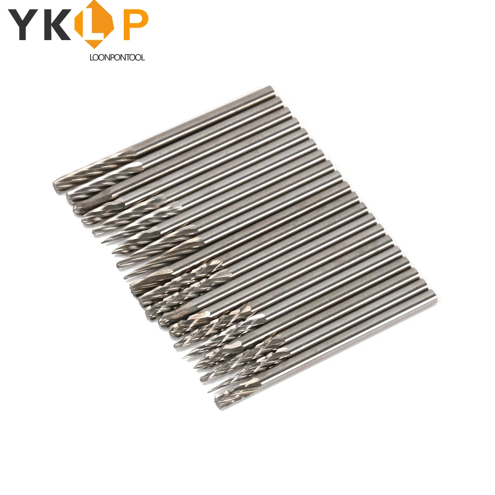

20Pcs Tungsten Carbide Burr 2.35mm Rotary Cutter Files Set Engraving Tool New