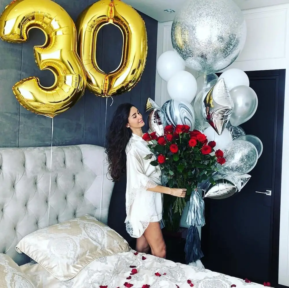 40 дюймов Большой Фольга на день рождения воздушные шары гелиевые шара с цифрой