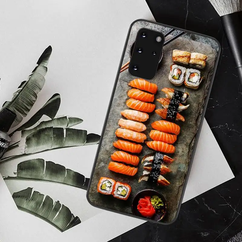 HPCHCJHM чехол для японской кухни Суши Мягкий Силиконовый ТПУ телефона Samsung S20 plus Ultra S6