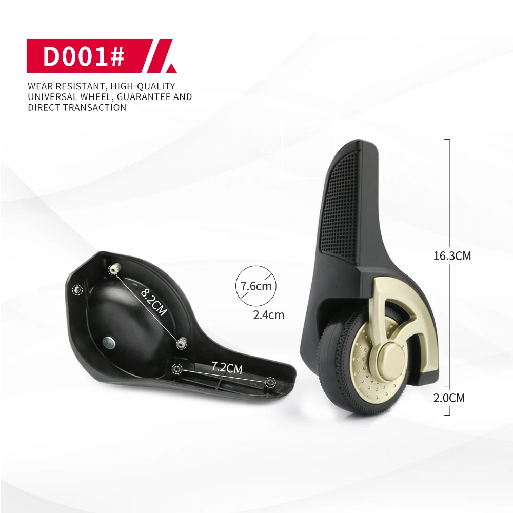 DiLong D001 Suitcase Wheels Replacement Case Bag Parts Flexible Rotation Accessories Customs Box For Any Size Luggage Casters