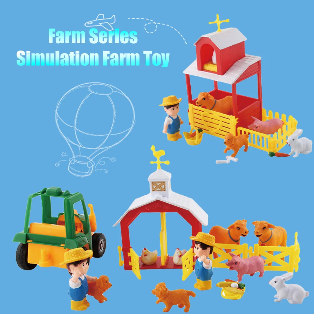 1 Набор миниатюрный фермерский дом для творчества серия Имитация животных