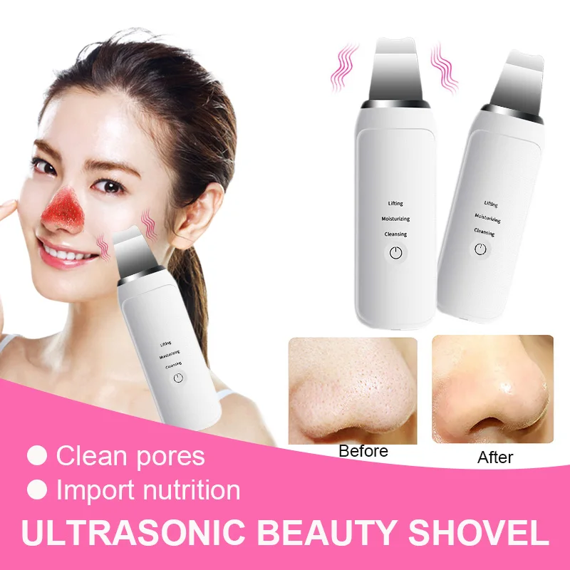 Ультразвуковая Вибрация Глубокая чистка лица щеточка скруббер ионная глубокая